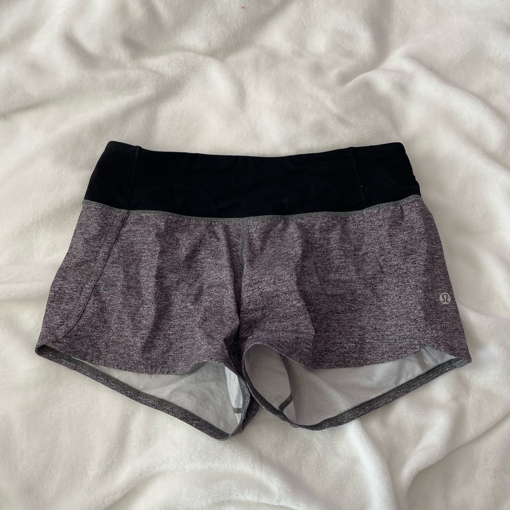 heather grey speed up 4” shorts